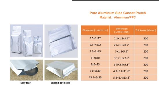 Picture of Pure Aluminum Side Gusset Pouch