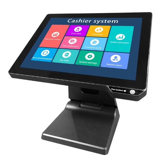 Picture of Fold  POS System Thermal Retail Store Cash Register Keyboard Monitor POS System for Restaurant