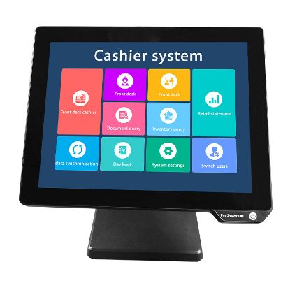 Picture of Fold  POS System Thermal Retail Store Cash Register Keyboard Monitor POS System for Restaurant