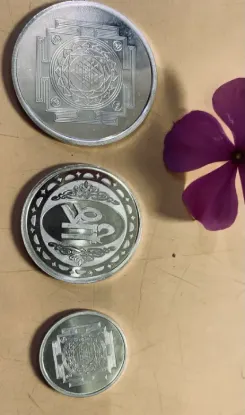 Picture of Pure Silver Laxmi Ganesh Coin / 35 Gram