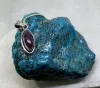 Picture of Pure Silver Pendant With Natural Tourmaline/ Unisex /5.7 Gram