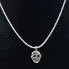 Picture of Pure Silver Skull Design Necklace For Men / 11.5 Gram