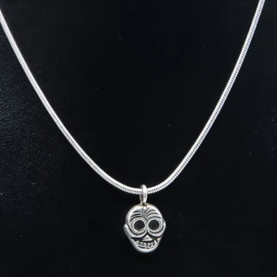 Picture of Pure Silver Skull Design Necklace For Men / 11.5 Gram