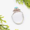 Picture of Pure Silver Ring With Natural Turquoise/women/4.8Gram