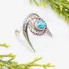 Picture of Pure Silver Ring With Natural Turquoise/women/4.8Gram