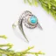 Picture of Pure Silver Ring With Natural Turquoise/women/4.8Gram