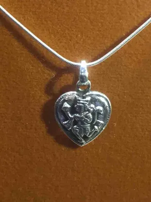 Picture of Pure silver Hanuman Necklace.