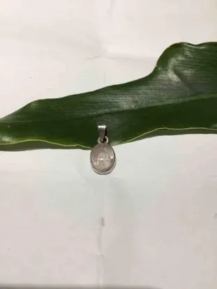 Picture of Pure Silver Natural Crystal Quartz Pendent