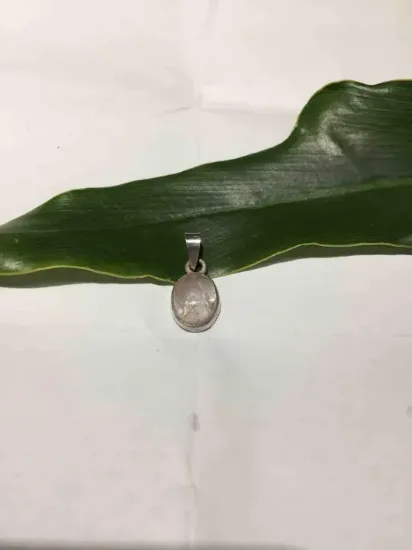 Picture of Pure Silver Natural Crystal Quartz Pendent