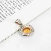 Picture of Pure silver pendent with natural Golden Topaz/6.16gram