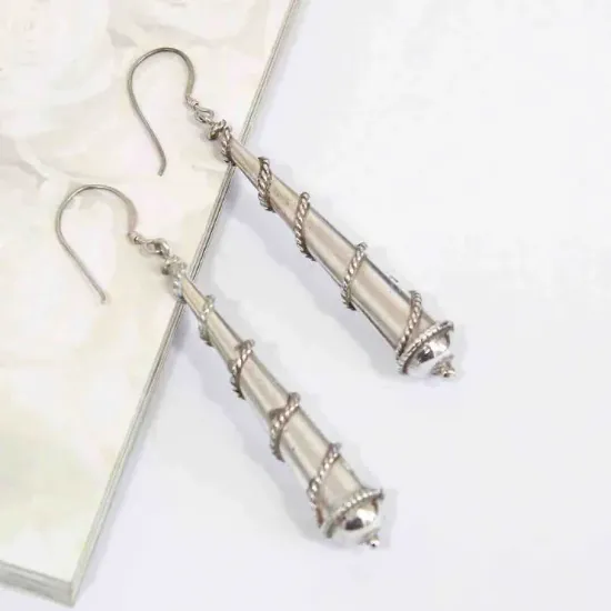 Picture of Pure silver long earring/9 gram