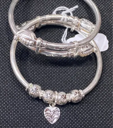 Picture of Pure Silver Bangles For Kids/Unisex/36.62Gram