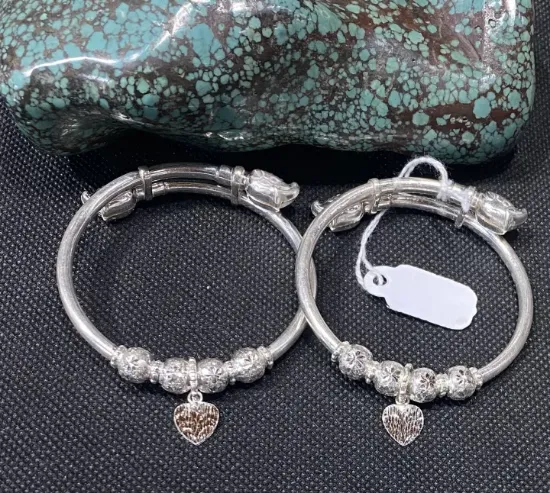 Picture of Pure Silver Bangles For Kids/Unisex/36.62Gram