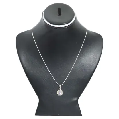 Picture of Pure Silver Necklace With Natural Amethyst Unisex / 6 Gram