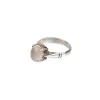 Picture of Pure Silver Ring With Natural Rose Quartz/Women/3.9 Gram