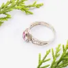 Picture of Pure Silver Ring With Pink Zircon/ Women/ 3 Gram