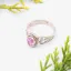 Picture of Pure Silver Ring With Pink Zircon/ Women/ 3 Gram