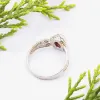 Picture of Pure Silver Ring With Pink Zircon/ Women/ 3 Gram