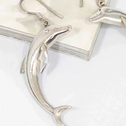 Picture of Pure Silver Dolphin Earring/11.15 Gram