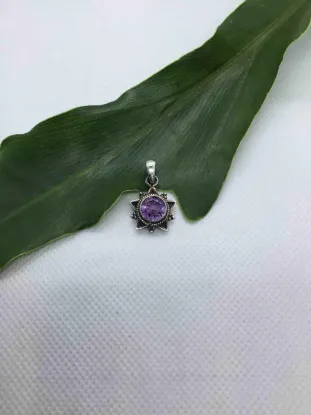 Picture of Pure Silver Natural Amethyst Pendent /3.42 Gm