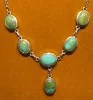 Picture of Pure Silver Necklace With Natural Old Turquoise/Women/31.5 Gram
