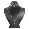 Picture of Pure Silver Necklace With Natural Lemon Topaz Unisex / 14.8 Grams