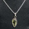 Picture of Pure Silver Necklace With Natural Lemon Topaz Unisex / 14.8 Grams