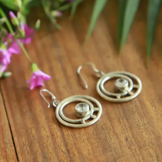 Picture of Pure Silver Earring With Zircon For Women /7 Gram