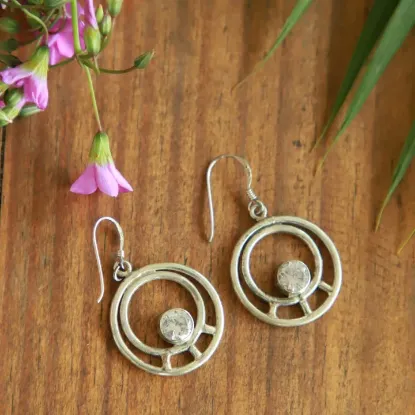 Picture of Pure Silver Earring With Zircon For Women /7 Gram