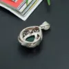 Picture of Pure Silver Pendant With Natural Green Onyx / Unisex / 3.4 Gram
