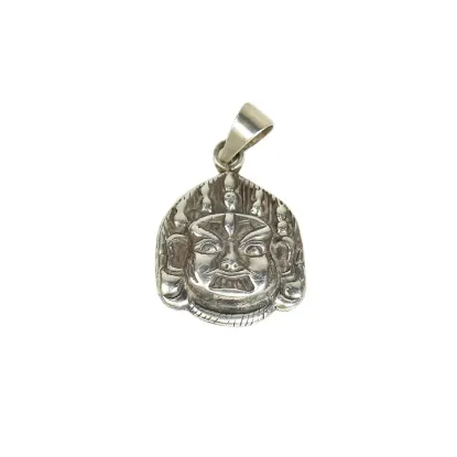 Picture of Pure Silver Bhairab Design Pendant/Unisex/2 Gram