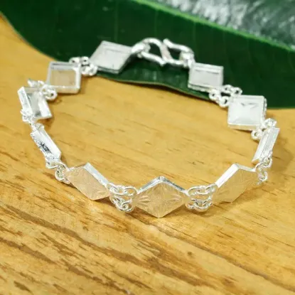 Picture of Silver Carved Design Bracelet For Men-13.90G