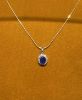 Picture of Pure Silver Necklace With Natural Blue Sapphire With Zircon/Women//4.8 Gram