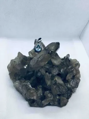 Picture of Pure Silver Pendent With Natural Blue Topaz Unisex/5.3 Gram