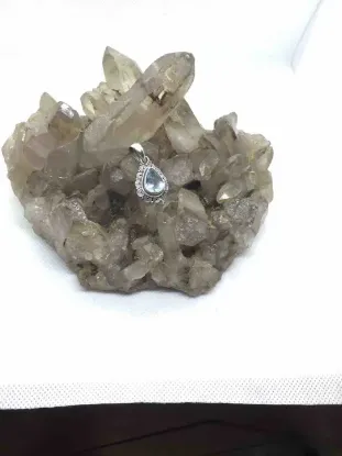 Picture of Pure Silver Pendent With Natural Blue Topaz Unisex/5.3 Gram