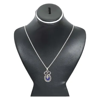 Picture of Pure Silver Pendant With Natural Lapis Lazuli Unisex / 16.4 Gram