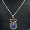 Picture of Pure Silver Pendant With Natural Lapis Lazuli Unisex / 16.4 Gram