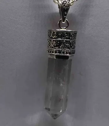 Picture of Pure Silver Pendant With Natural Crystal/22.5