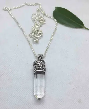 Picture of Pure Silver Pendant With Natural Crystal/22.5