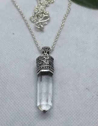 Picture of Pure Silver Pendant With Natural Crystal/22.5