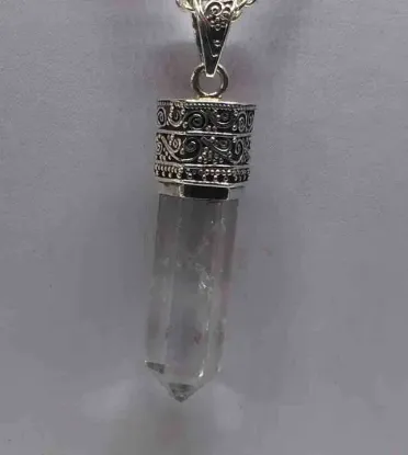 Picture of Pure Silver Pendant With Natural Crystal/22.5