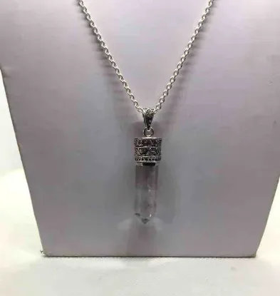 Picture of Pure Silver Pendant With Natural Crystal/22.5