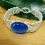 Picture of Blue Big Stone Silver Bracelet For Men-82.85G