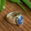 Picture of Pure Silver Natural Blue Sapphire Ring For Men / 6.2 Gram