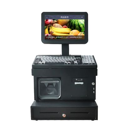 Picture of POS Terminal Kit Integrated Payment 15.6 Touch Screen Cash Register With Keyboard Scanner Printer