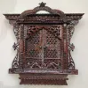 Picture of Large Size Ankhi Jhyal/Wooden Traditional Handcrafted Window/Ankhijhyal/Wall Decor/ Wall Hanging/ Handmade- 22 Inch by 21 Inch