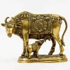 Picture of Saru Handicraft / Cow & Calf Statue / Metal Cow Statue