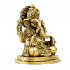Picture of Saru Handicraft / Lord Ganesh Statue / Golden Small Lord Ganesh Statue / Brass / Murti