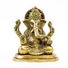 Picture of Saru Handicraft / Lord Ganesh Statue / Golden Small Lord Ganesh Statue / Brass / Murti