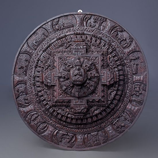 Picture of Hand Carved Wooden Mandala Wall Hanging